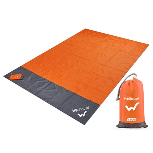 Camping Mat Waterproof Beach Blanket Outdoor Portable Picnic  Ground Mat Mattress Outdoor Camping Picnic Mat blanket 1.4*2m