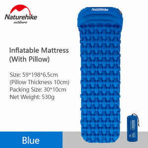 Naturehike Outdoor Camping Mat Inflatable Bag Inflatable Tent Sleeping Pad Ultralight Portable Picnic Air Mat Camping Picnic Pad