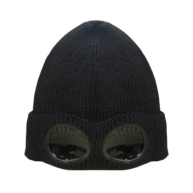 Sports Hiking Ski Cap Unisex Wool Knitted Goggles Thermal Warm Autumn Winter Heat Keeper Ear Snow Cold Protector Sports Cap