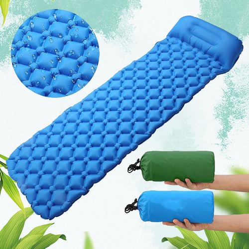 Camping Sleeping Pad Ultralight, Waterproof, Lightweight, Self Inflating Sleeping Pad Camping, Backpacking, Hiking With Pillow