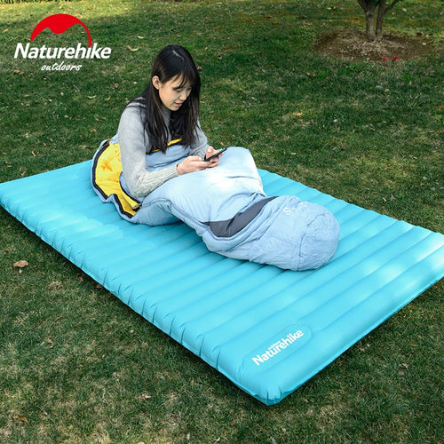 Naturehike TPU Ultralight Camping Inflatable Mattress 2-3 People Outdoor Air Cushion Thicken Sleeping Pads Dampproof Mat Hiking