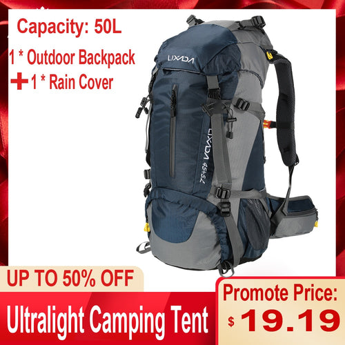 Lixada 50L Outdoor Sport Hiking  Travel Backpack Camping Pack Mountaineering Climbing Backpacking Trekking Bag Knapsack
