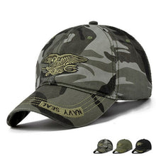 Load image into Gallery viewer, Tactical Baseball Cap Army Camouflage Leisure Cap for Camping Hiking Hunting Fishing Rattlesnake Hats Sniper Accessories