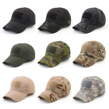 Load image into Gallery viewer, Adjustable Baseball Cap Tactical Summer Sunscreen Hat Camouflage Military Army Camo Airsoft Hunting Camping Hiking Fishing Caps