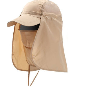 Outdoor Sun Hat UV Protection Ear Flap Neck Cover Fishing Hunting Hiking Cap Unisex Leisure Hat