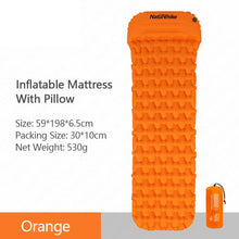 Load image into Gallery viewer, Naturehike Mat Outdoor Camping Inflatable Mattress Ultralight Air Bed Portable Tent Sleeping Pad Camp Moisture-proof Pad