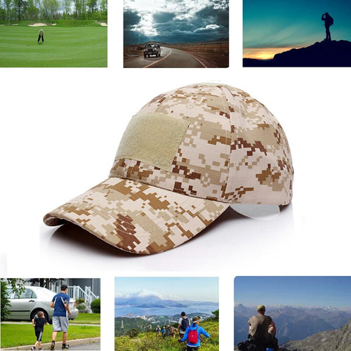 Camouflage Army Tactical Hat Baseball Cap Outdoor Camping Hiking Hat Running Golf Caps Desert Camo Hats For Men Women Hunting