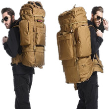 Load image into Gallery viewer, New 100L Outdoor Bag Camouflage Military Backpack Tactical Bags Waterproof Mulitifunctional Luggage Hiking Travel Big Duffel Bag