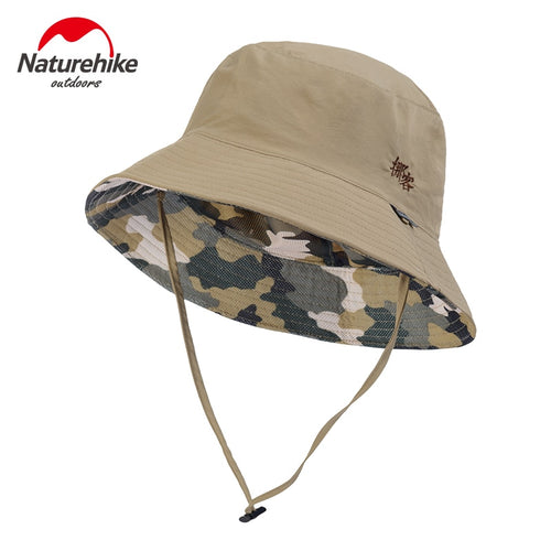 NatureHike Outdoor Hiking Hat Man UV-Protective Foldable Beach Men Women Summer Cap Hats With Wind Rope Fishing Traveling Caps