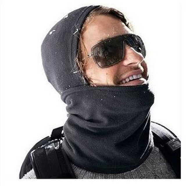 Thermal Fleece Balaclava Hat Hood Ski Mask Bike Wind Stopper Face Mask Men Neck Warmer Winter Fleece Motorcycle Neck Hiking Cap