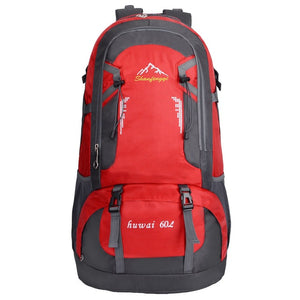 60L Waterproof Outdoor Backpack Sports Bag for Hiking Travel Mountaineering Rock Climbing Trekking Camping