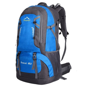 60L Waterproof Outdoor Backpack Sports Bag for Hiking Travel Mountaineering Rock Climbing Trekking Camping