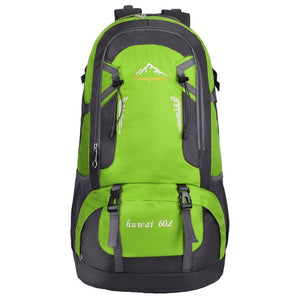 60L Waterproof Outdoor Backpack Sports Bag for Hiking Travel Mountaineering Rock Climbing Trekking Camping