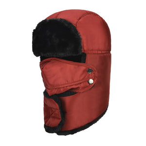 Men Women's Winter Fleece Hats Outdoor Sports Windproof Warm Cap Hiking Cycling Skiing Fishing Female Male Balaclava Hats