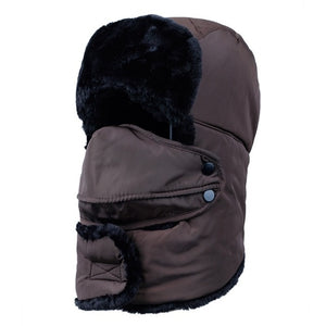 Men Women's Winter Fleece Hats Outdoor Sports Windproof Warm Cap Hiking Cycling Skiing Fishing Female Male Balaclava Hats