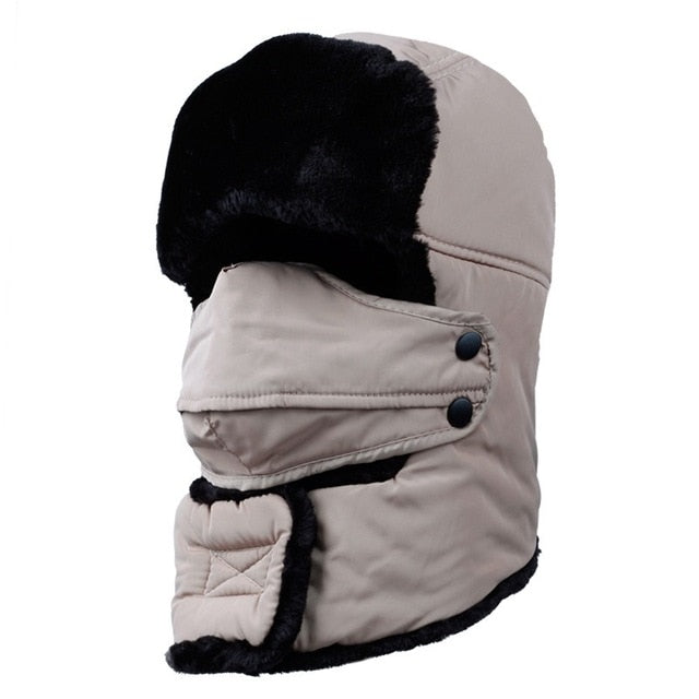 Men Women's Winter Fleece Hats Outdoor Sports Windproof Warm Cap Hiking Cycling Skiing Fishing Female Male Balaclava Hats