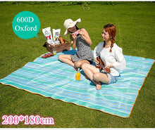 Load image into Gallery viewer, Picnic Mats 200*200cm Camping Moistureproof Outdoor Beach Mat Baby Climb Plaid Blanket Beach Yoga Baby 600D Oxford pad