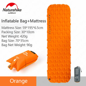 Naturehike Outdoor Camping Mat Inflatable Bag Inflatable Tent Sleeping Pad Ultralight Portable Picnic Air Mat Camping Picnic Pad