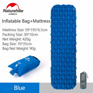 Naturehike Outdoor Camping Mat Inflatable Bag Inflatable Tent Sleeping Pad Ultralight Portable Picnic Air Mat Camping Picnic Pad