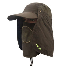 Load image into Gallery viewer, Hot! Fishing Suns Anti UV Cap Headband Protection Face Neck Flap Sun Rain Hat Cap Fishing Hiking