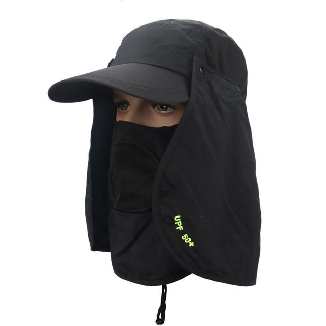 Hot! Fishing Suns Anti UV Cap Headband Protection Face Neck Flap Sun Rain Hat Cap Fishing Hiking