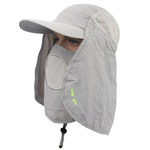 Hot! Fishing Suns Anti UV Cap Headband Protection Face Neck Flap Sun Rain Hat Cap Fishing Hiking
