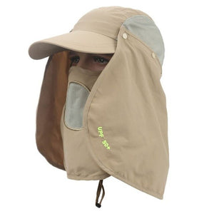 Hot! Fishing Suns Anti UV Cap Headband Protection Face Neck Flap Sun Rain Hat Cap Fishing Hiking