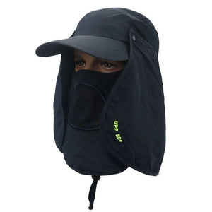 Hot! Fishing Suns Anti UV Cap Headband Protection Face Neck Flap Sun Rain Hat Cap Fishing Hiking